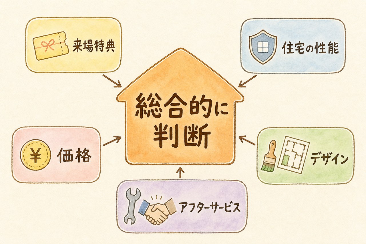 特典だけでなく性能や価格を総合判断する図