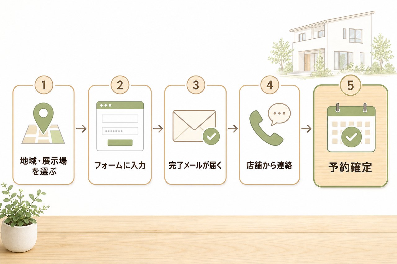 タマホーム来場予約のWEBフォームでの申込みの流れ5ステップ